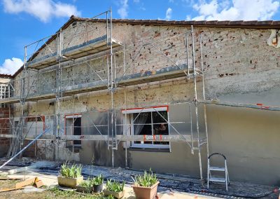 Ravalement façade pendant les travaux - Castelmaurou (Haute-Garonne, 31)